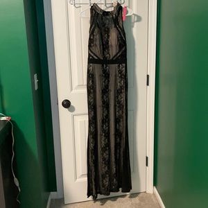 NWT beauty black lace ball gown